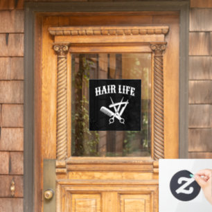 Autocollant Pour Fenêtre Vie des cheveux - Coiffeur