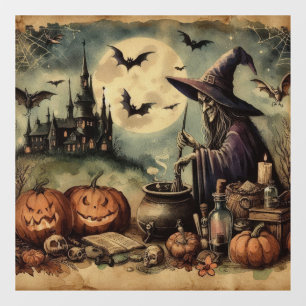 Autocollant Pour Fenêtre Vieux Clair de fenêtre d'art Halloween