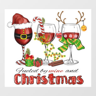 Autocollant Pour Fenêtre Vin et fenêtre de Noël