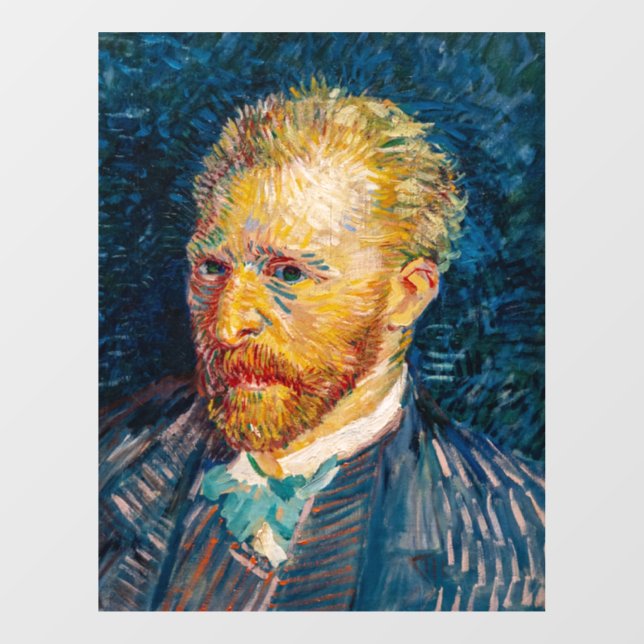 Autocollant Pour Fenêtre Vincent Van Gogh - Autoportrait (Feuille)