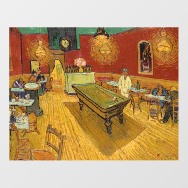 Autocollant Pour Fenêtre Vincent van Gogh - Le Night Café (Feuille)