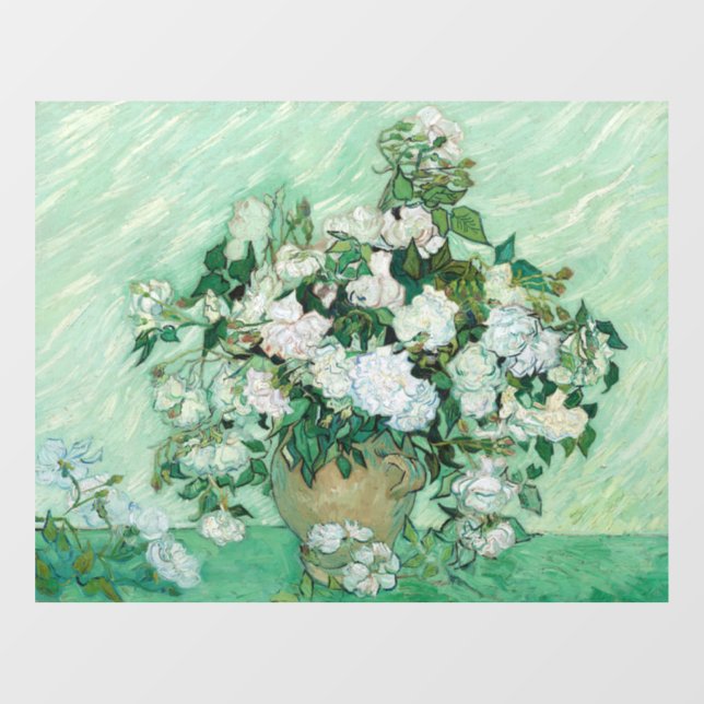 Autocollant Pour Fenêtre Vincent van Gogh - Rose (Feuille)