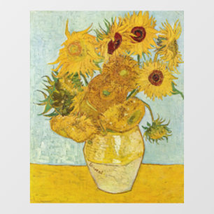 Autocollant Pour Fenêtre Vincent Van Gogh - Vase avec douze tournesols