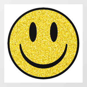 Autocollant Pour Fenêtre Visage de sourire parties scintillant