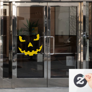 Autocollant Pour Fenêtre Visage Jack-o-lanterne éffrayant