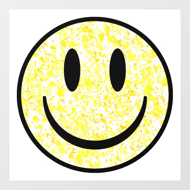 Autocollant Pour Fenêtre Visage souriant éclaboussé (Feuille)