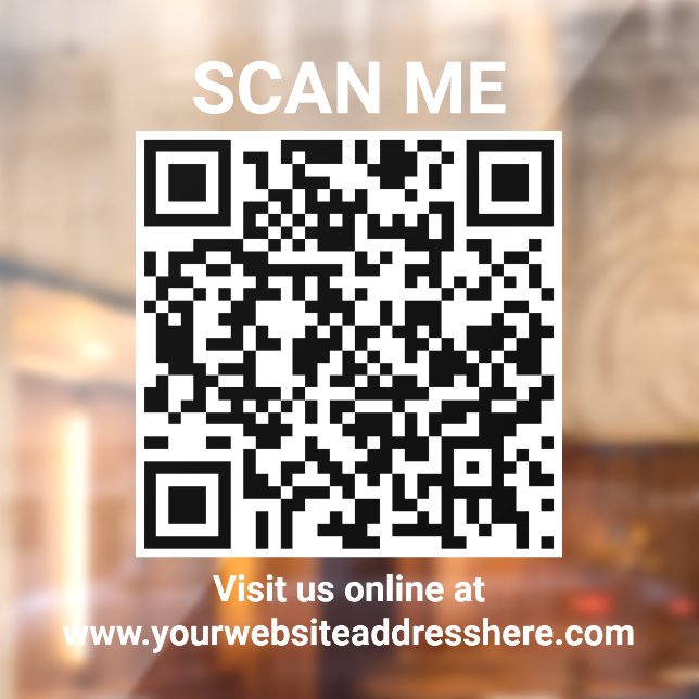 Autocollant Pour Fenêtre Visitez notre code QR en ligne d'entreprise (Feuille 2)