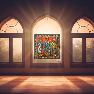 Autocollant Pour Fenêtre Vitrail de Chartres de la Vie de Jésus-Christ