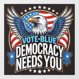 Autocollant Pour Fenêtre Vote bleu