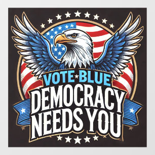 Autocollant Pour Fenêtre Vote bleu