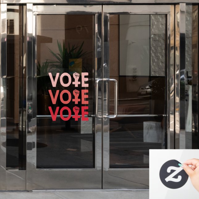 Autocollant Pour Fenêtre Voter Comme Une Feministe (Porte de bureau)