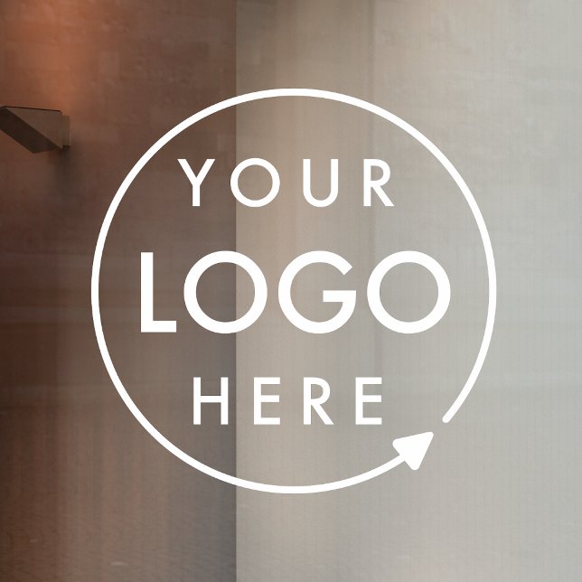 Autocollant Pour Fenêtre Votre logo | Chargement du logo de société d'entre (Company branded professional window cling vinyl decal signs for small business promotion.)