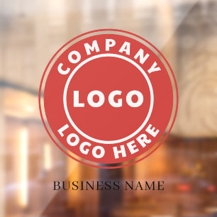 Autocollant Pour Fenêtre Votre logo d'entreprise Nom de l'entreprise Person