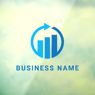 Autocollant Pour Fenêtre Votre logo   Fenêtre BusinessLogo comptable person