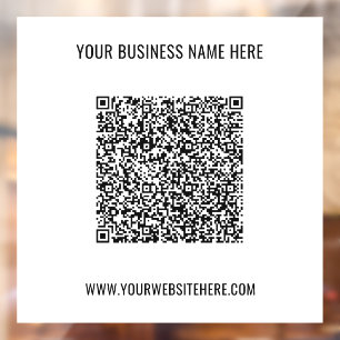 Autocollant Pour Fenêtre Votre QR Code Nom du site Web Cling promotionnel