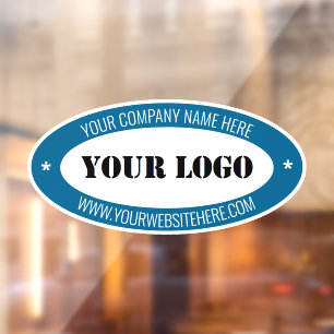 Autocollant Pour Fenêtre Votre texte de logo et couleurs adhésif promotionn
