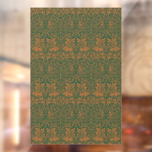Autocollant Pour Fenêtre William Morris Frère Lapin Ambre Noir Motif