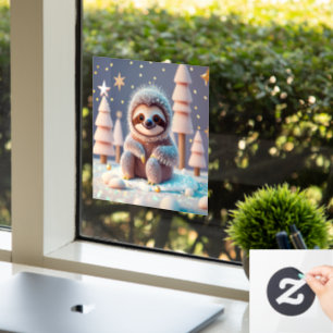 Autocollant Pour Fenêtre Wonderland hivernal de Snowy Sloth