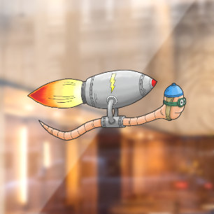 Autocollant Pour Fenêtre Worm de fusée