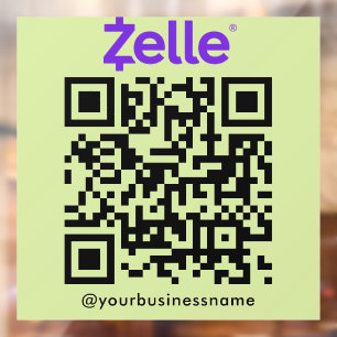 Autocollant Pour Fenêtre Zelle QR Code de l'analyse de paiement pour payer 