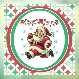Autocollant Pour Fenêtre Zoomie Père Noël Noël