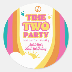 Autocollant pour la deuxième fête d'anniversaire R