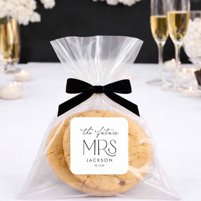 Autocollant pour la future Mme Shower de mariage (The Future Mrs Bridal Shower Favor Sticker)