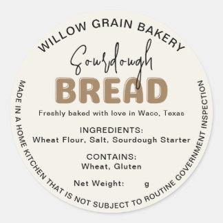 Autocollant pour pain au levain Sourdough de la lo