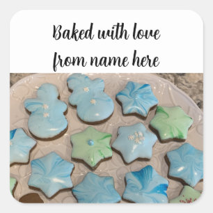 Autocollant pour paquet de biscuits de Noël au suc