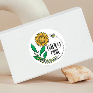 Autocollant pour petite entreprise Sunflower Bee H