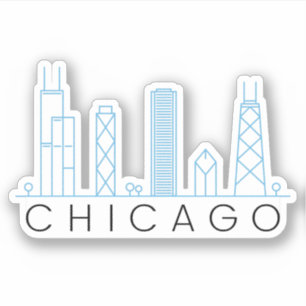 Autocollant pour skyline de Chicago