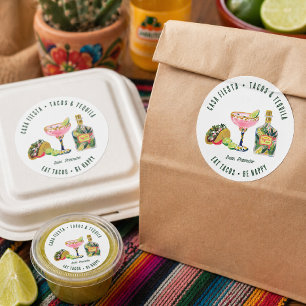 Autocollant pour tacos à emporter Étiquette d'em