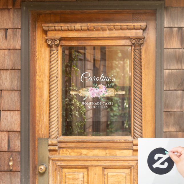 Autocollant pour vitrine de boulangerie (Porte d'accueil)