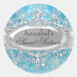 Autocollant Princesse Bleue Winter Wonderland Swee