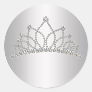 Autocollant Princesse Diadème Diamant Élégant