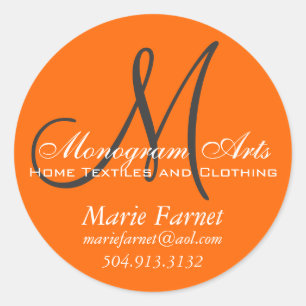 Autocollant professionnel Monogramme personnalisé