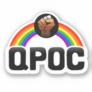 Autocollant Progress Pride QPOC