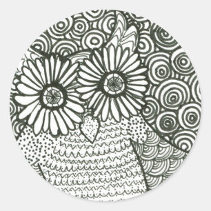 Autocollant psychédélique de hibou