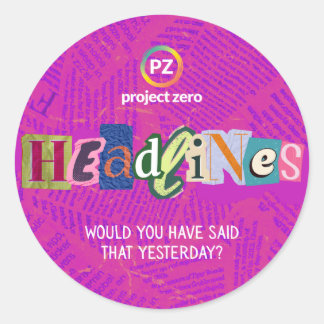 Autocollant PZ Headlines (Rond)