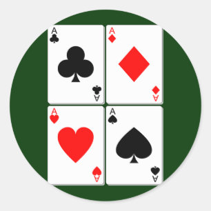 Autocollant quatre cartes