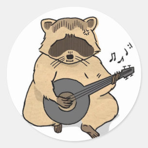 autocollant raccoon
