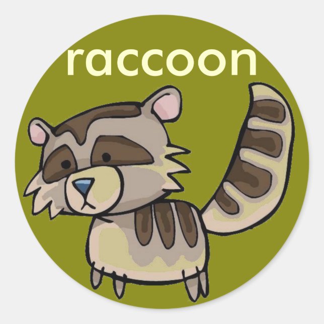 autocollant raccoon (Devant)