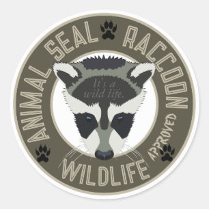 Autocollant Raccoon Animal Seal