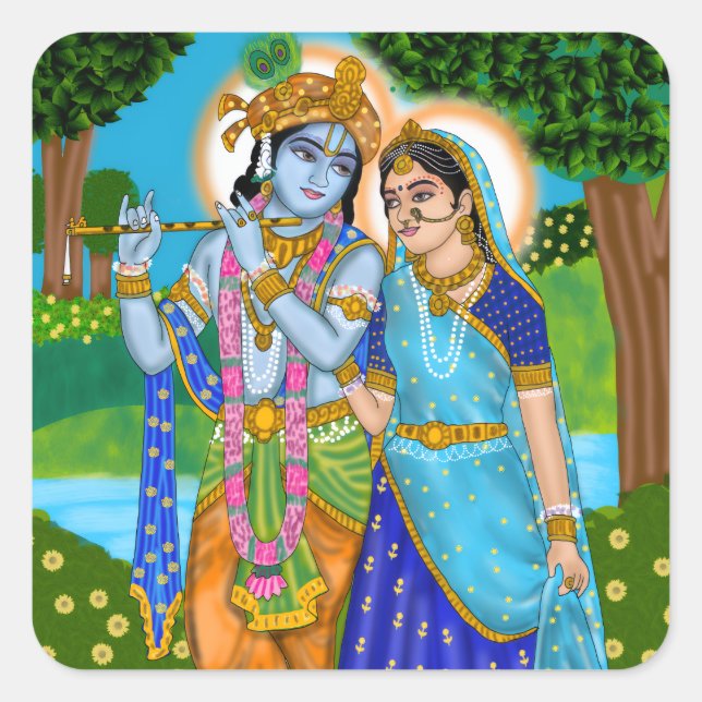 Autocollant Radha Krishna (Devant)