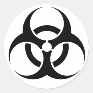 Autocollant radioactif de signe
