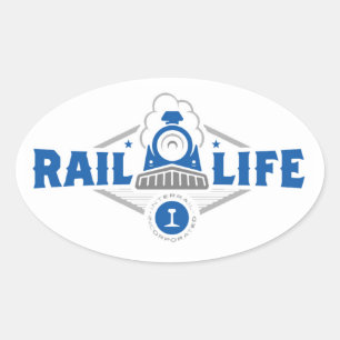 Autocollant Rail Life ™ - Oval
