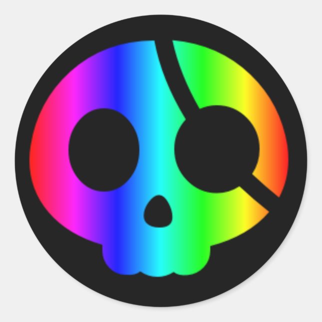 Autocollant Rainbow Pirate Skull (Devant)
