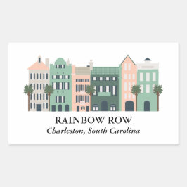 Autocollant Rainbow Row Charleston Caroline du Sud