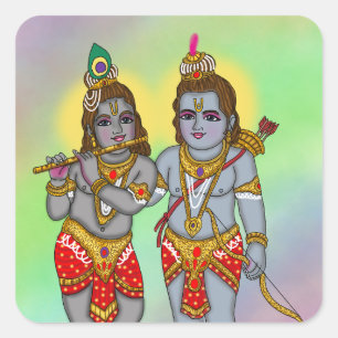 Autocollant Ram & Krishna