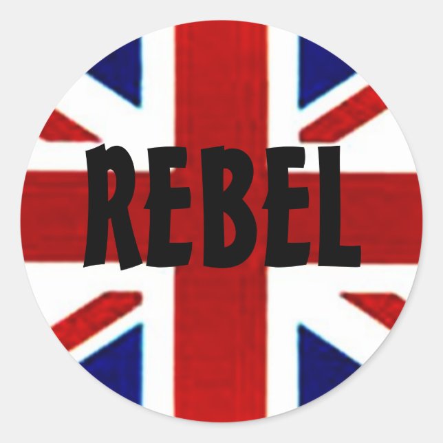 Autocollant REBEL britannique/Union Jack (Devant)